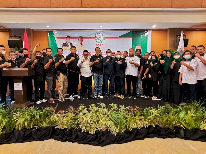 Ketua DPRD Makassar Rudianto Lallo bersama pengurus Pordi Makassar. (Ist)
