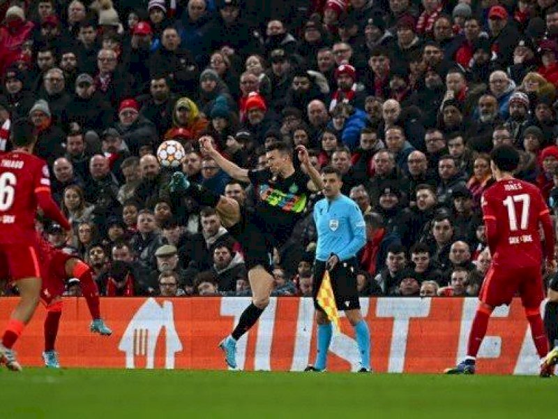 Liverpool menghentikan langkah Inter Milan di Liga Champions.  (int) 