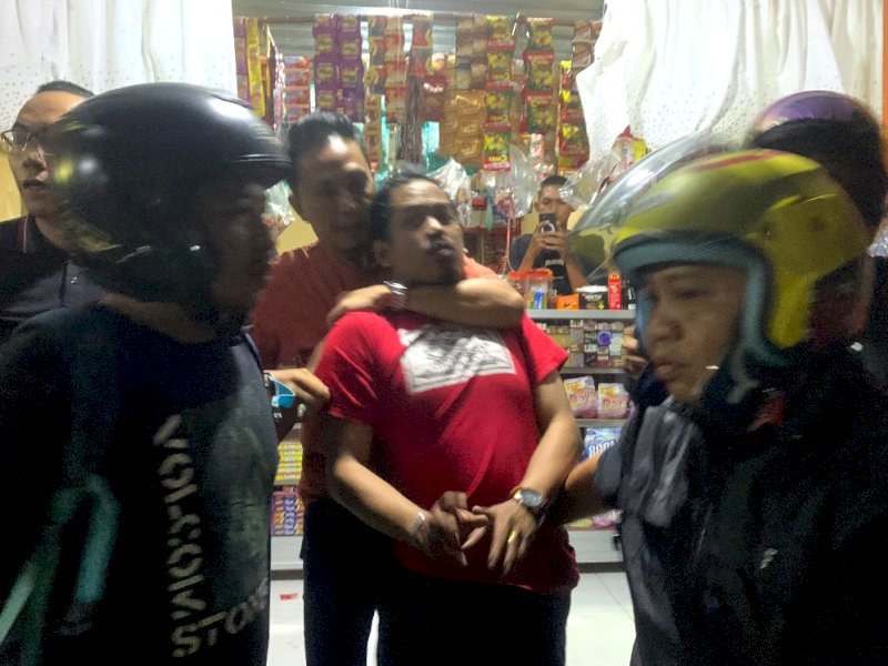 Pelaku saat diamankan pihak Unit Resmob Direktorat Reserse Kriminal Umum (Ditreskrimum) Polda Sulsel/Ist