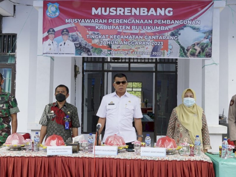 Musrenbang di Kecamatan Gantarang dihadiri Bupati Bulukumba Andi Utta. (Ist)
