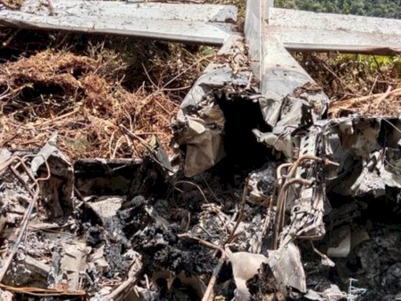 Bangkai pesawat SAM Air yang jatuh di hutan Papua. (int) 