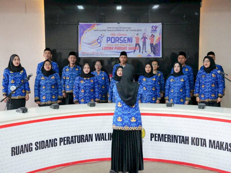 Bapenda Makassar Raih Juara Harapan III Senam KORPRI Ke-52