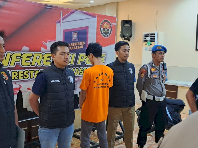 Pihak Polrestabes Makassar saat ekspose kasus/Ist