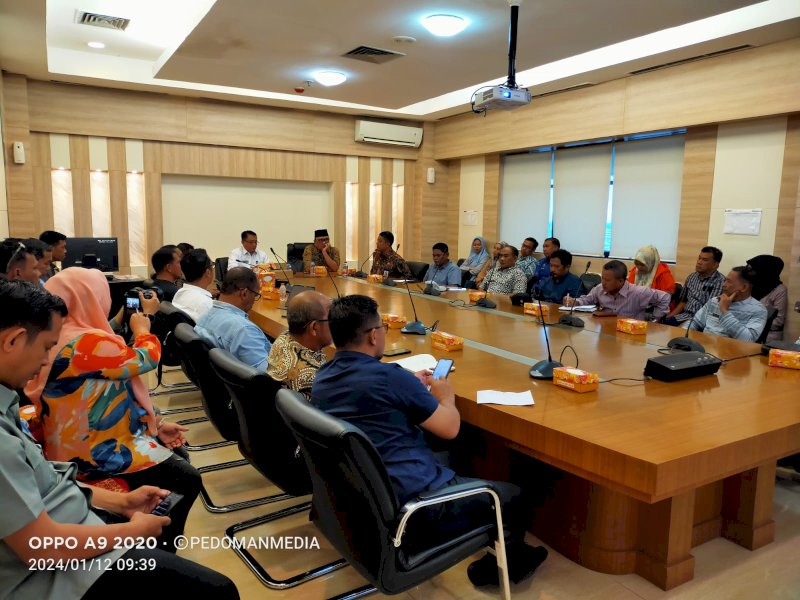 Rapat  koordinasi pengamanan di tempat pemungutan suara (TPS) jelang Pemilu 2024 Pemkot Makassar/ (PEDOMAN MEDIA/ Nober)