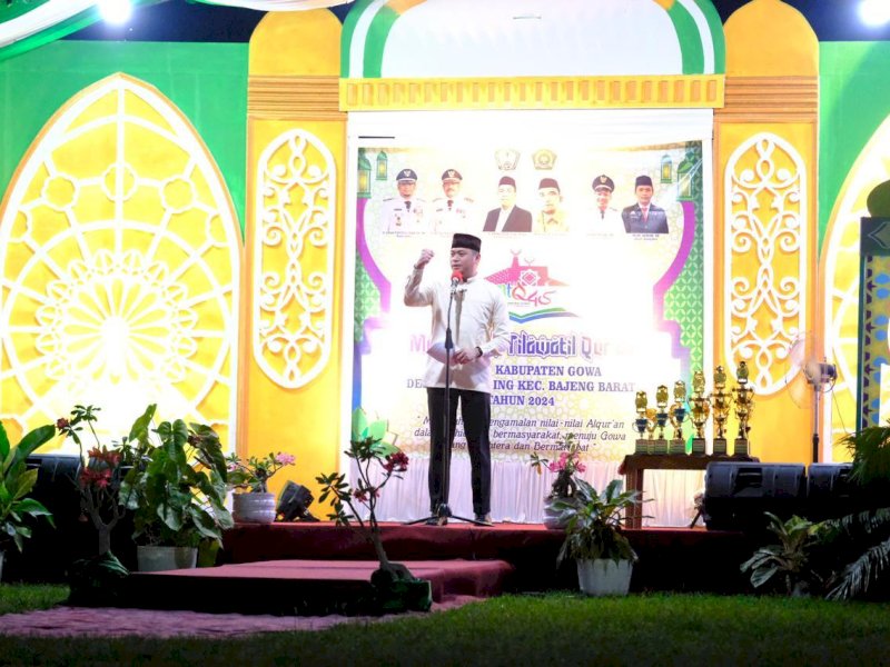 Bupati Gowa, Adnan Purichta Ichsan menutup Musabaqah Tilawatil Quran (MTQ) Ke-45 Tahun 1445 H /2024 M Tingkat Kabupaten Gowa/Ist